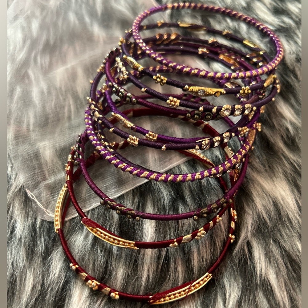 Martin/Purple Bangle Set - Picture 2 of 3